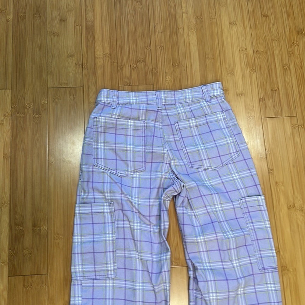 H&M divided plaid jeans size 2 women’s - Picture 7 of 9